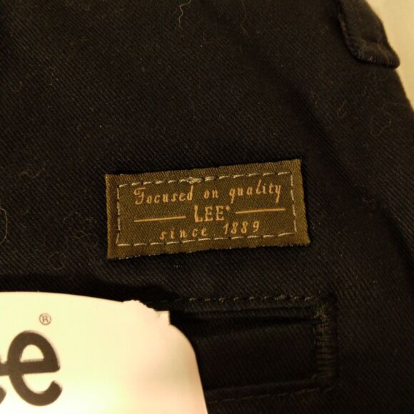 Lee pants mens 34x30 black stain resistant khakis flat front chino wrinkle free - Picture 4 of 10